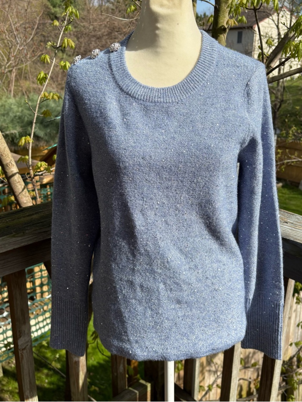 Lilly Pulitzer Light Blue Sparkly Sweater Women’s Size Medium